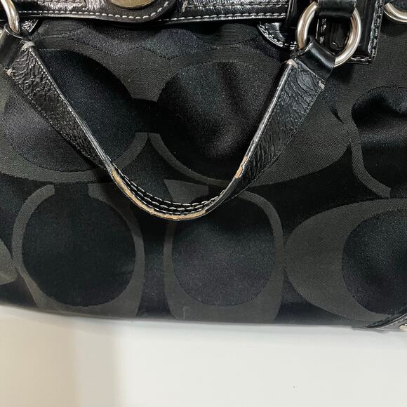 Coach Black Satchel Bag with Silver Hardware – Good Preowned Condition - Picture 3 of 12